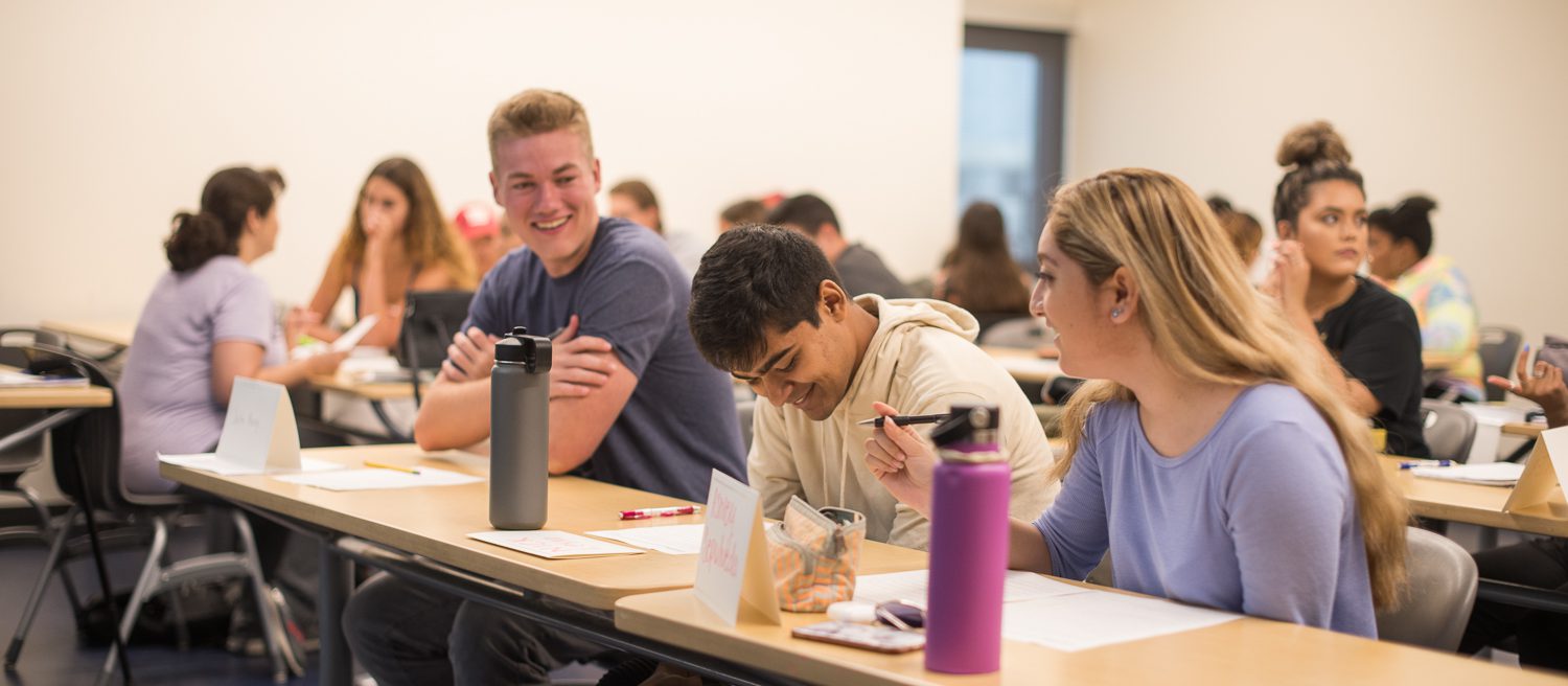 students at desk