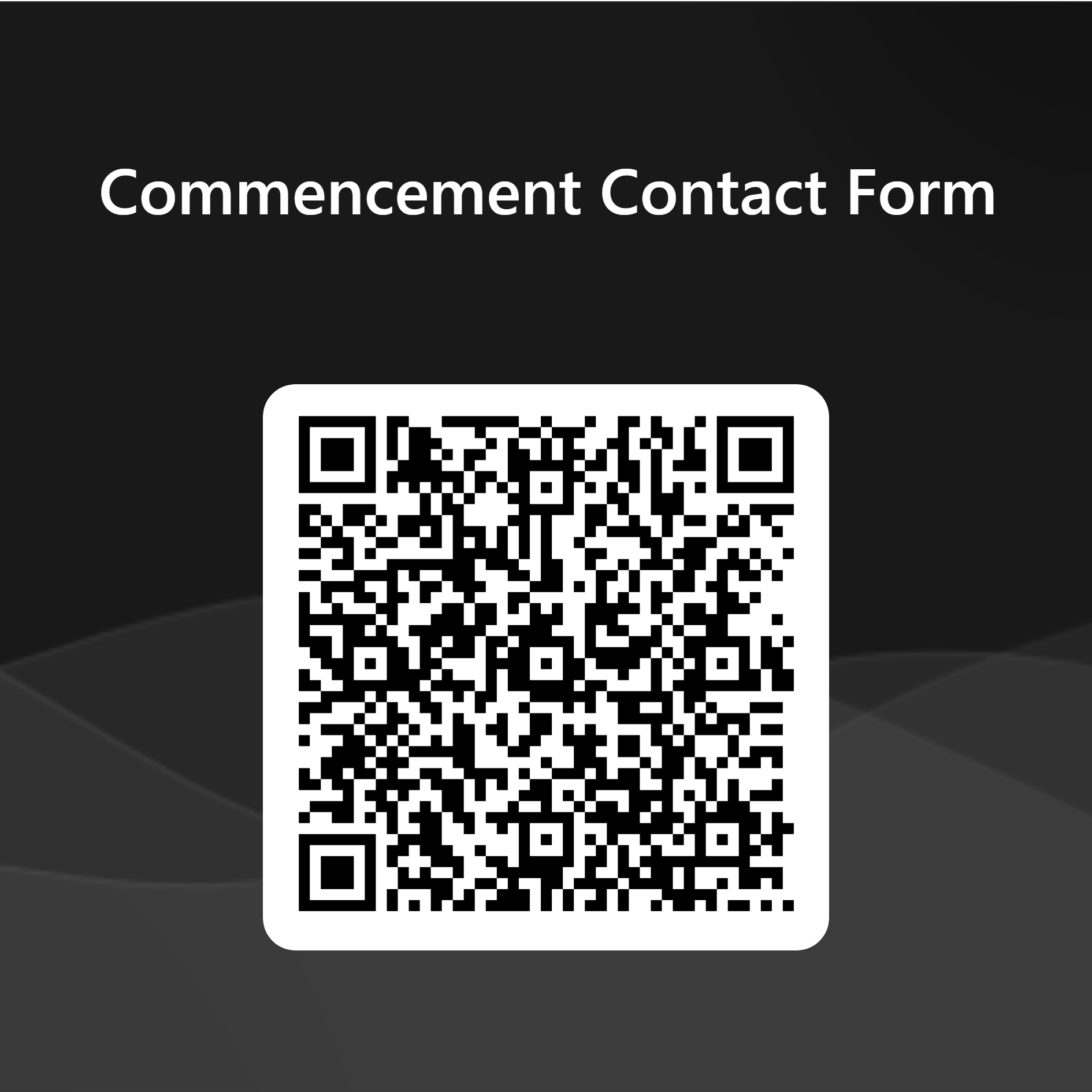 Commencement contact form 2024 information services