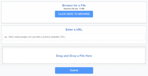 You can select a file to print by browsing, entering a URL or drag and drop