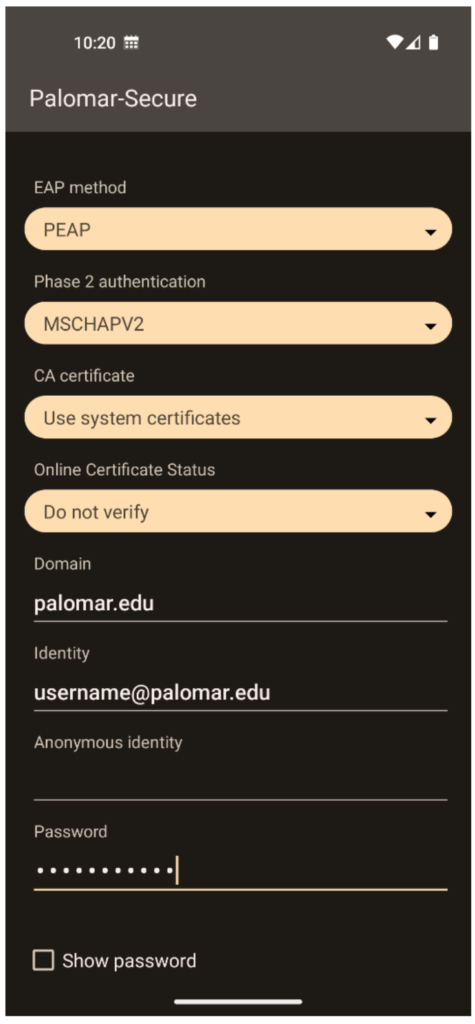 An example capture showing a normal staff login 