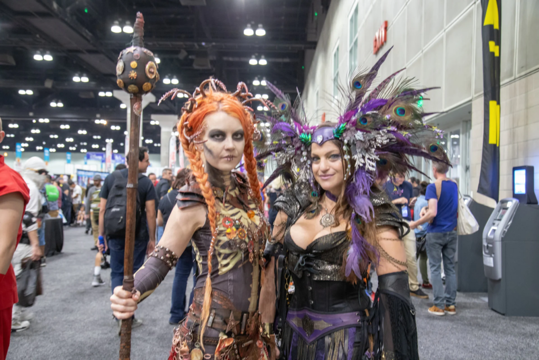 Two cosplayers at Los Angeles Comic Con. 