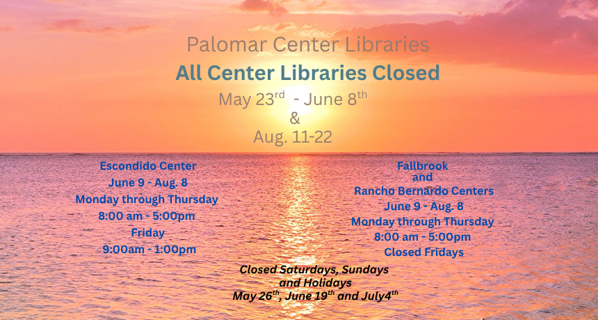 Center Library Hours Summer 2025