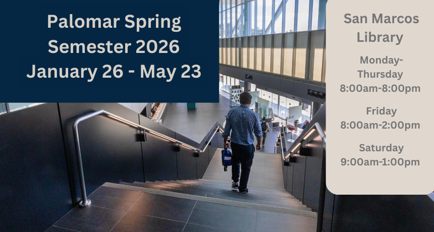 San Marcos Library Spring Semester 2026 Hours