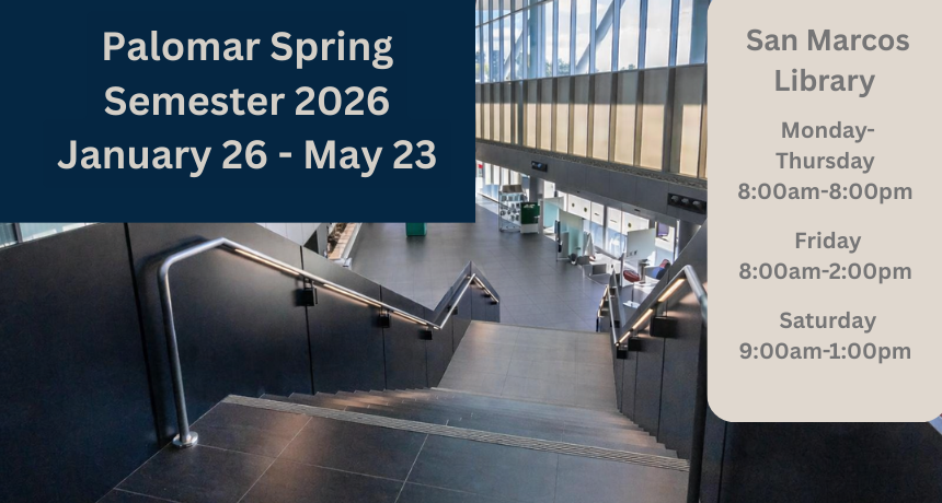 Updated San Marcos Library Spring Semester 2026 Hours