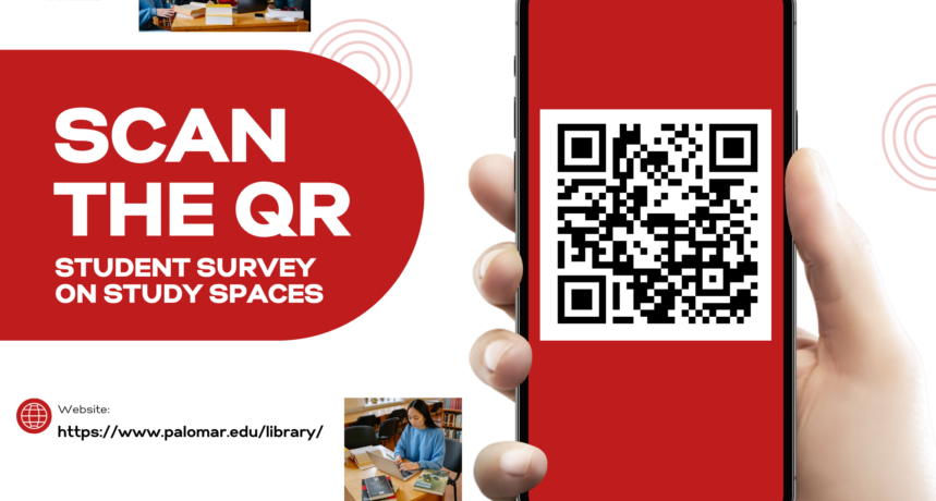 Scan QR Code for Student Survey for Study Spaces