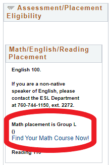 Math Placement Graphic