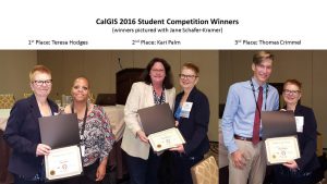 2016 CalGIS Student competition winners