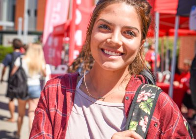 Female student on campus