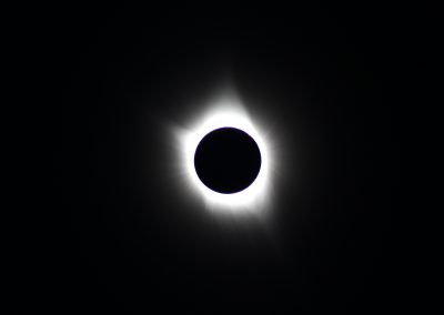 Dark sky showing the August Eclipse