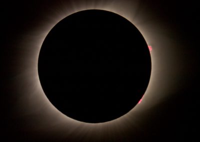 Dark sky showing the August Eclipse