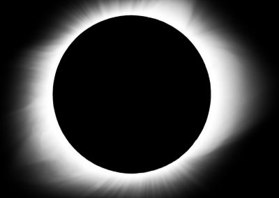 Dark sky showing the August Eclipse