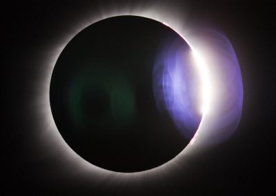 Dark sky showing the August Eclipse