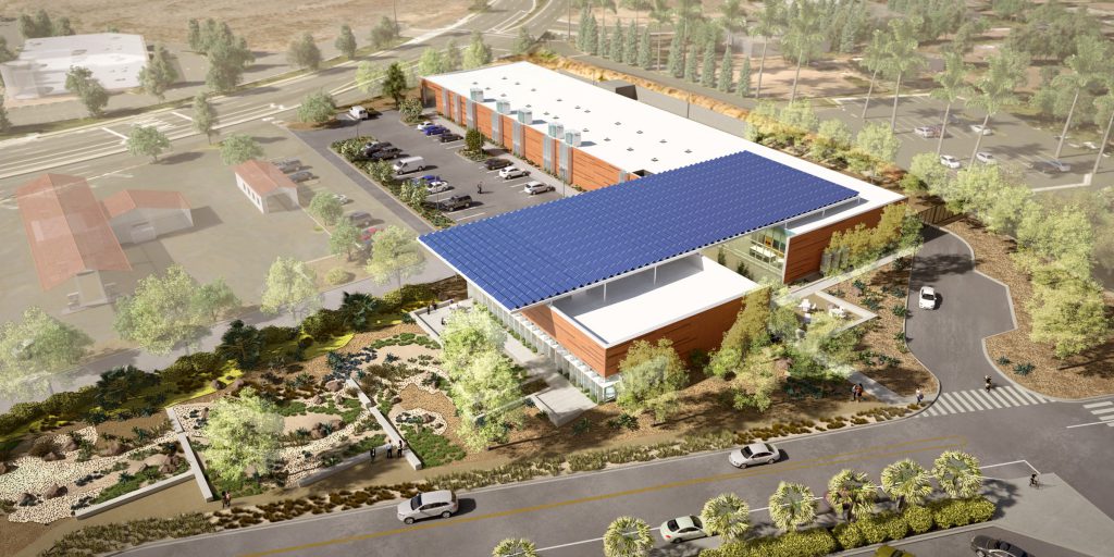 Rendering of new building on campus