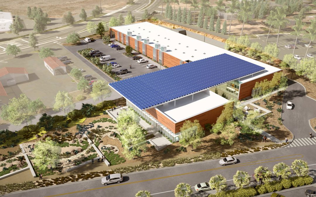 Rendering of new building on campus