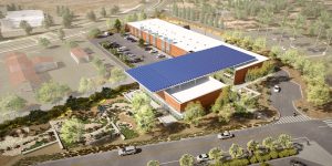 Rendering of new building on campus
