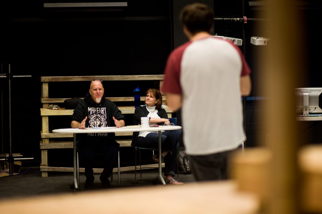 Palomar instructor listening to a monologue at auditions