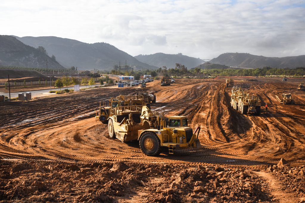View of construction site of new Fallbrook Education Center
