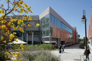 Exterior view of campus buildings