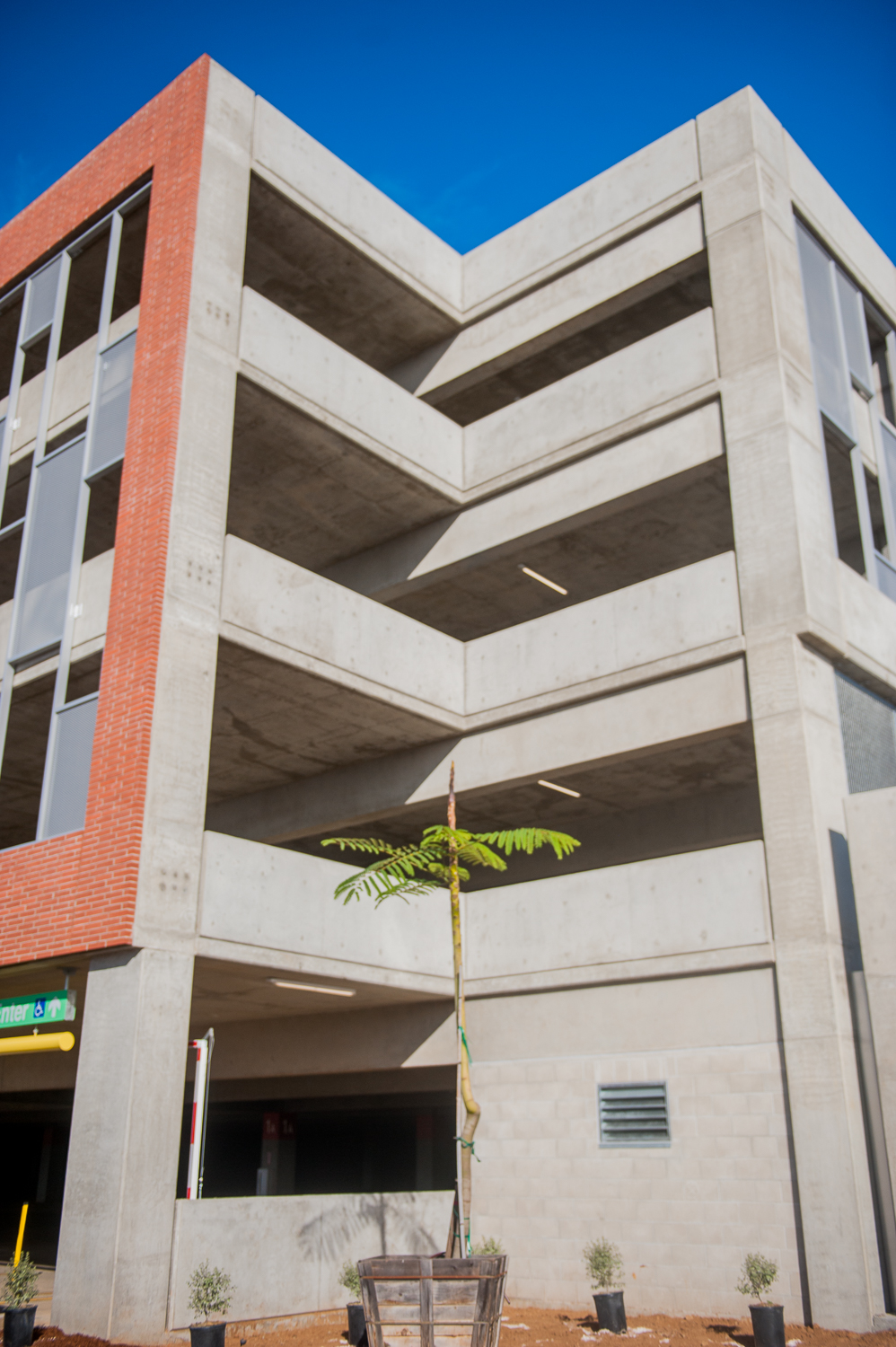 View of parking garage exterior