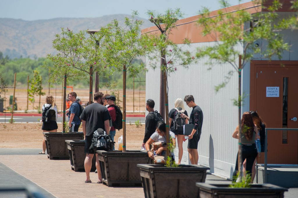 Students standing outside the Fallbrook Education Center