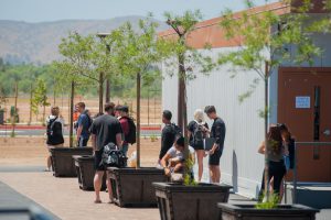 Students standing outside the Fallbrook Education Center