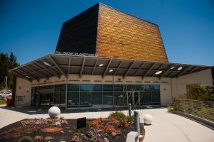Exterior view of the Palomar planetarium building