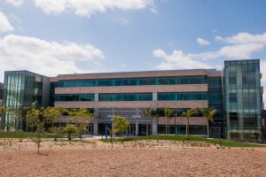 Front exterior of building of the Palomar College Rancho Bernardo Education Center