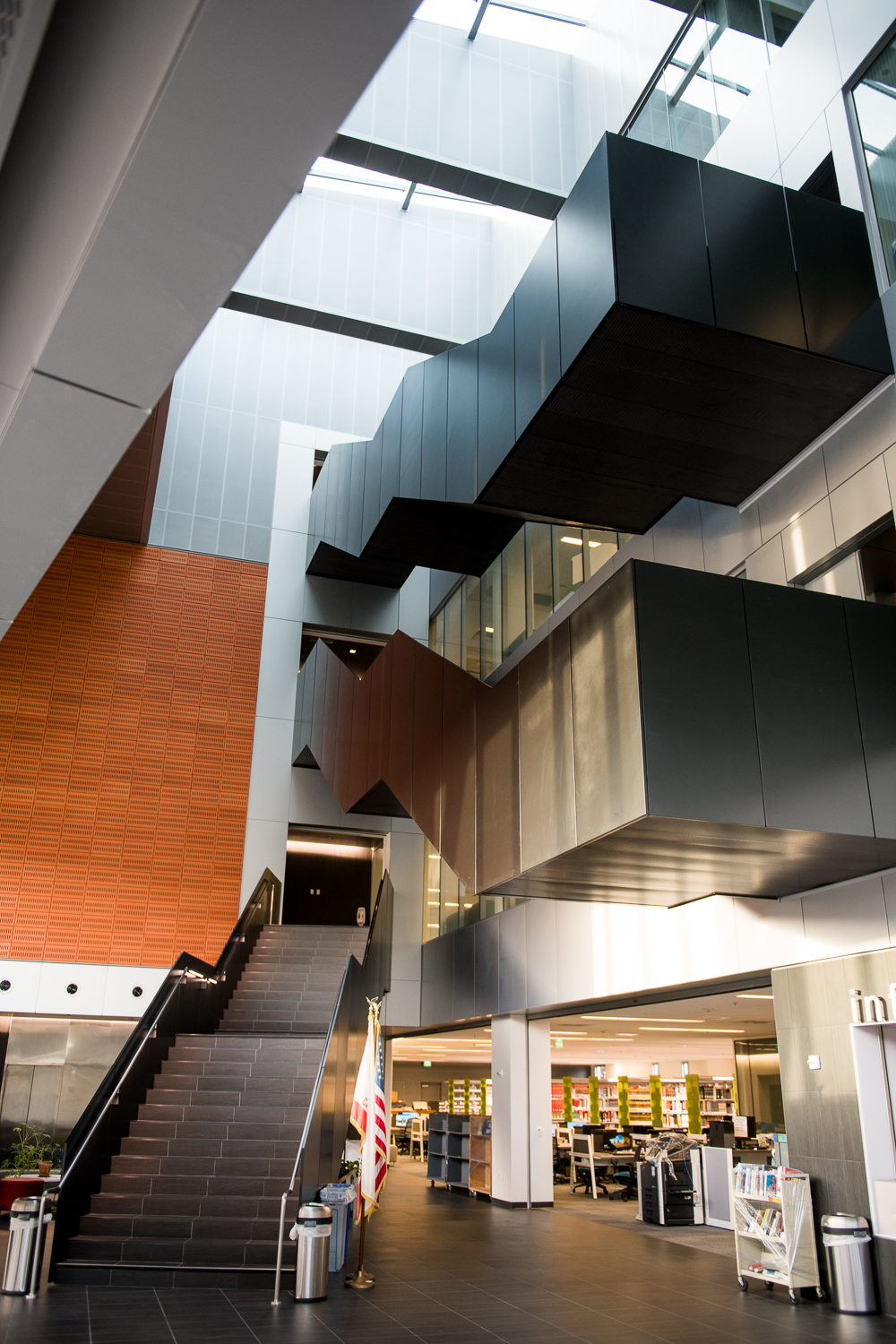 Internal view of the LRC lobby and stairway