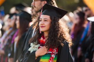 Palomar grad in cap and gown at commencement