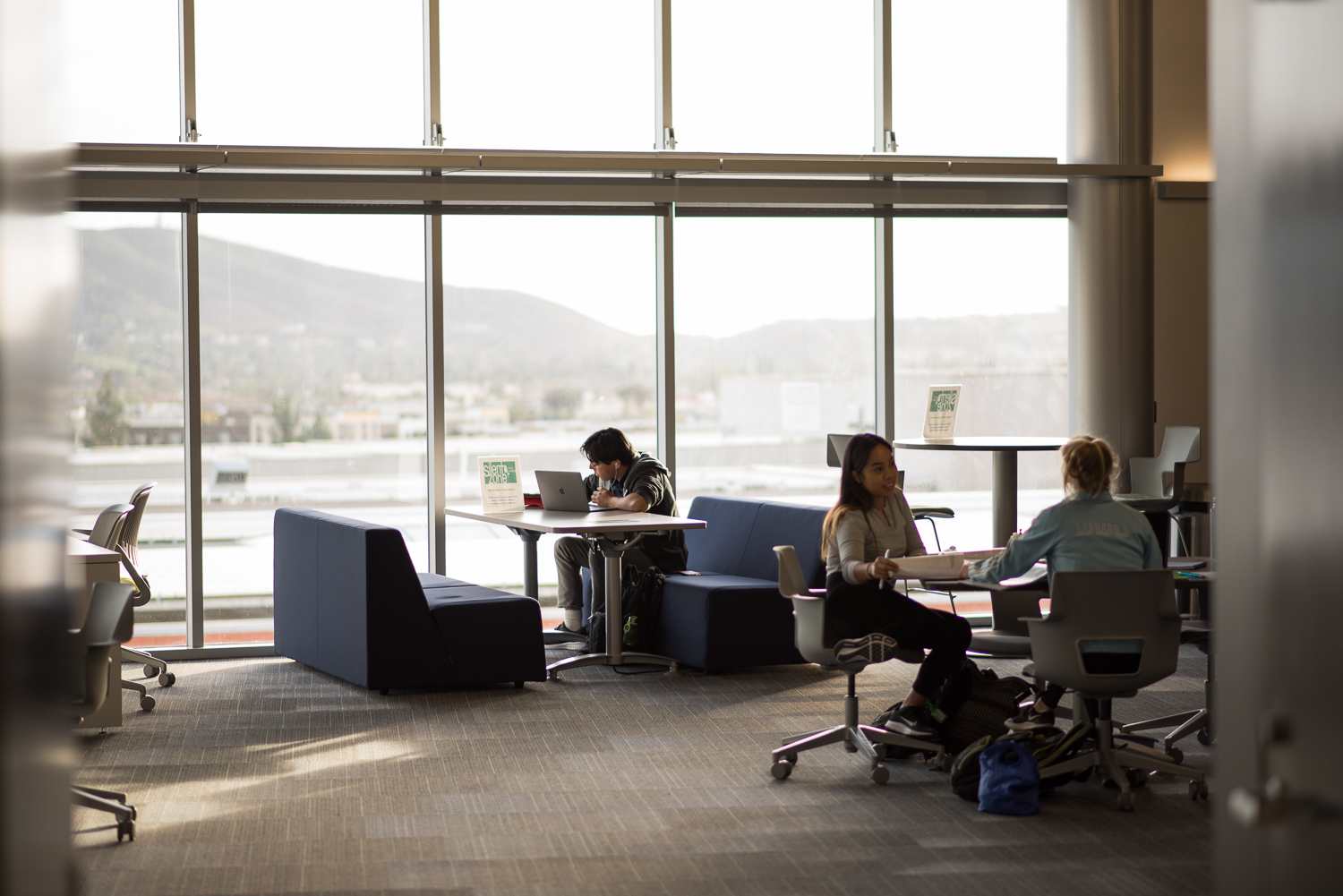 Students studying in the Learning Resource Center