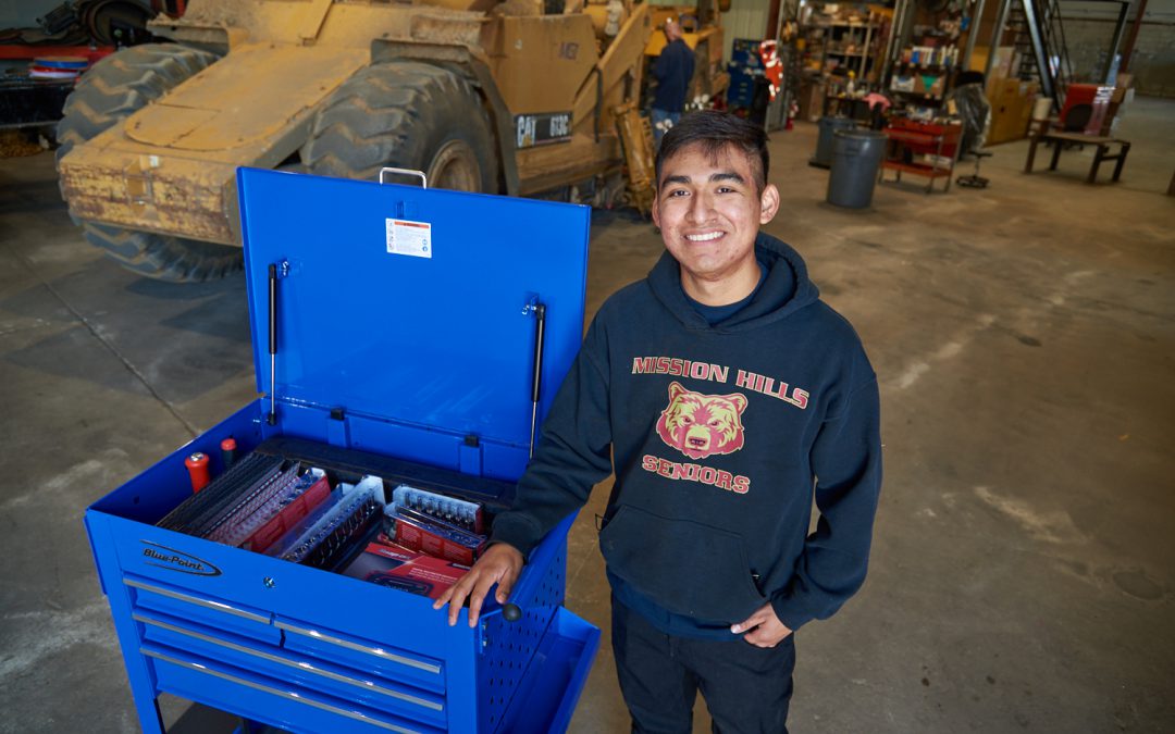 Diesel Technology program student Orlando Perez