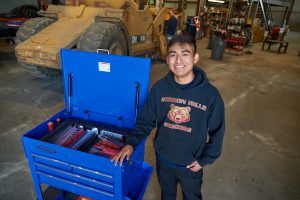 Diesel Technology program student Orlando Perez