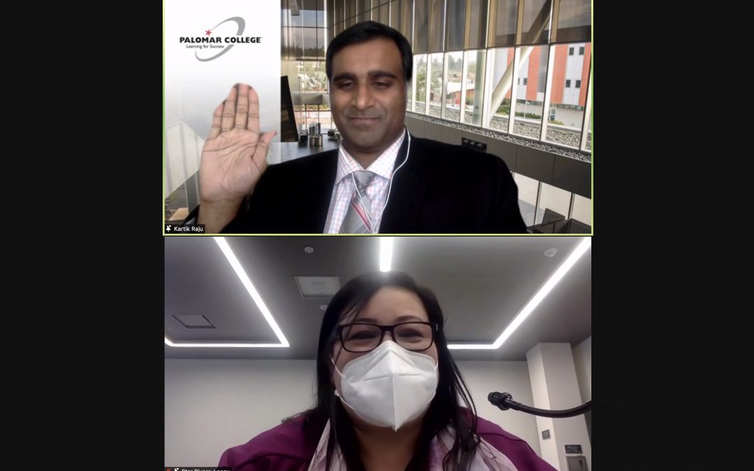 Kartik Raju Sworn in as Provisional Trustee to Palomar’s Board