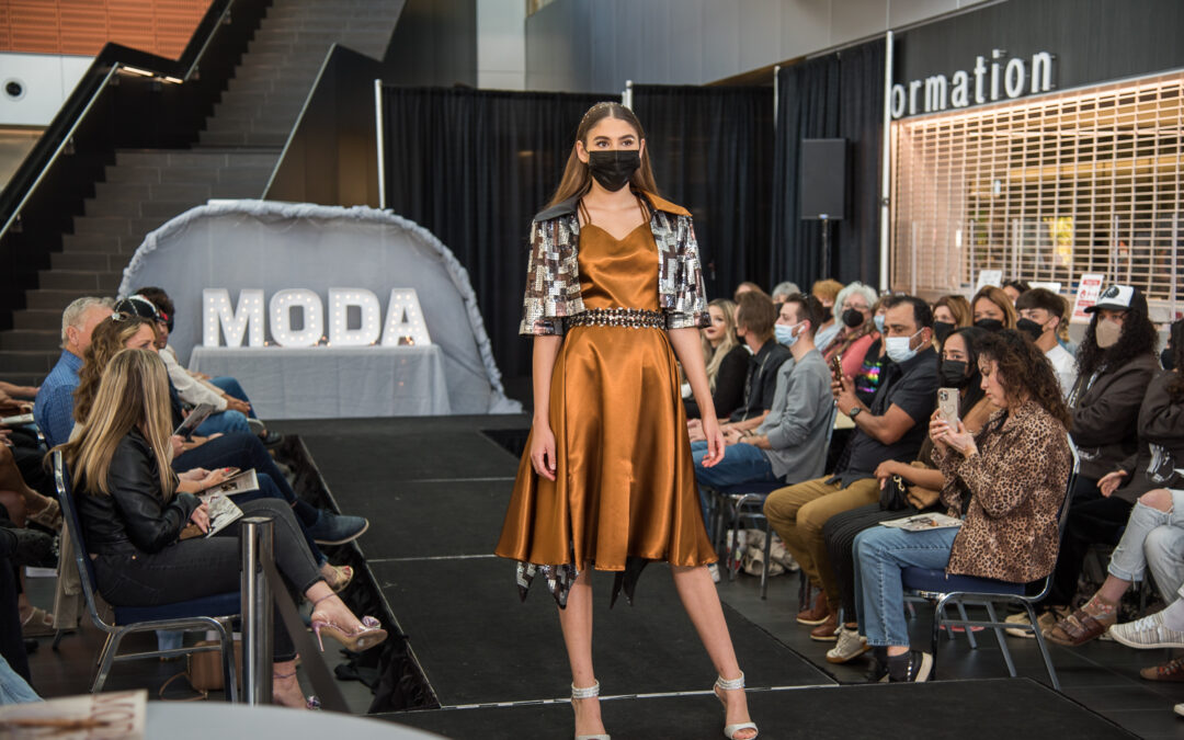 Model on the runway of the MODA 2022 event
