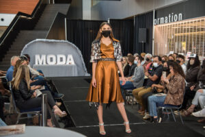 Model on the runway of the MODA 2022 event