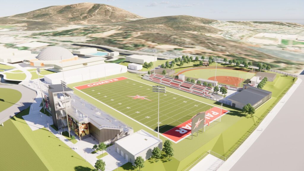 Palomar College rendering of football and softball stadiums