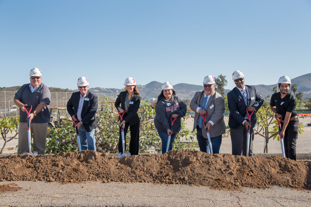 Palomar College leadership break grounds on football and softball stadiums
