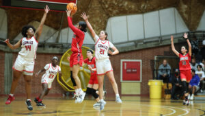 Palomar Women's basketball team playing against another school