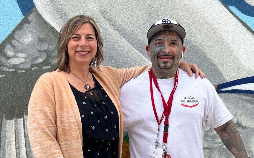 Dr. Nora Kinney and Student RIchard Boucon