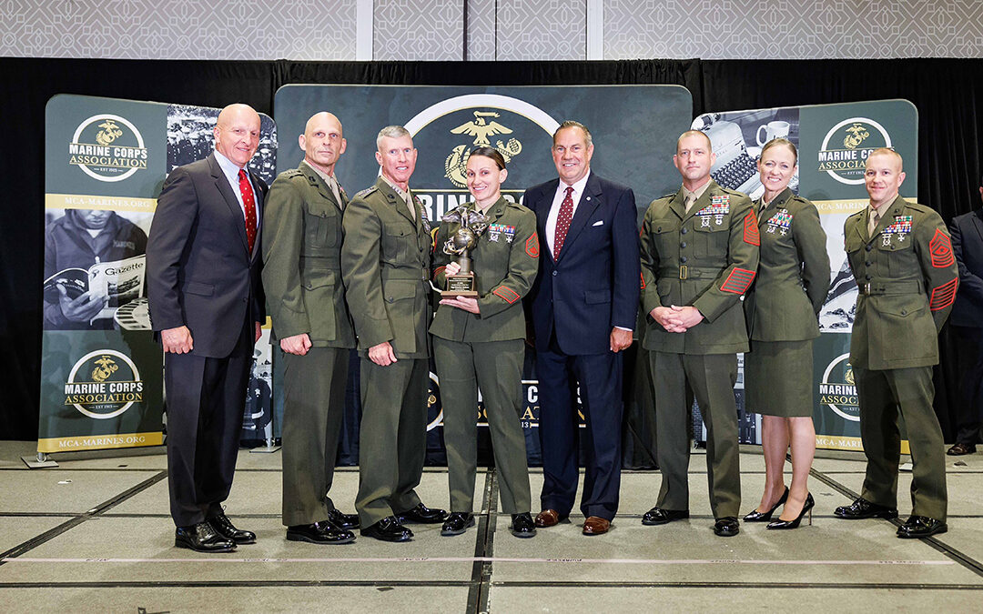 Image of a Former Palomar Student Recognized with the Marine Corps Association Top Award