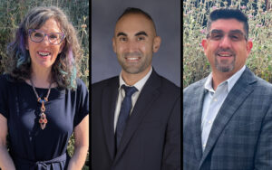 Academic and Student Services Leaders Dr. Leanne Maunu, Dr. Amrik Johal and Dr. John Escobedo
