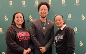 Dr. Star Rivera-Lacey, Dr. Luke Wood, and Dr. Nicole Belisle at a CSU Sacramento event