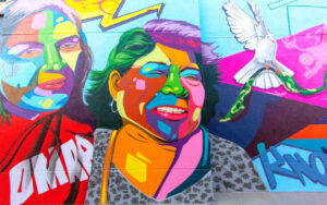 Man one mural on Palomar College campus in San Marcos