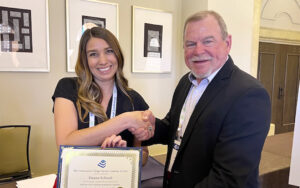 Dayna Schwab and Leadership program facilitator
