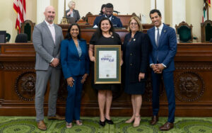 Dr. Star Rivera-Lacey and Assemblymember Dr. Darshana Patel, with others at the Women of the Year award ceremony