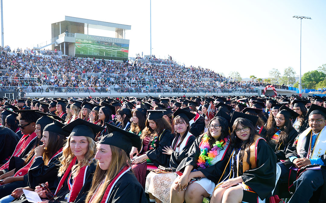 Palomar College 2025 Commencement in Stadium