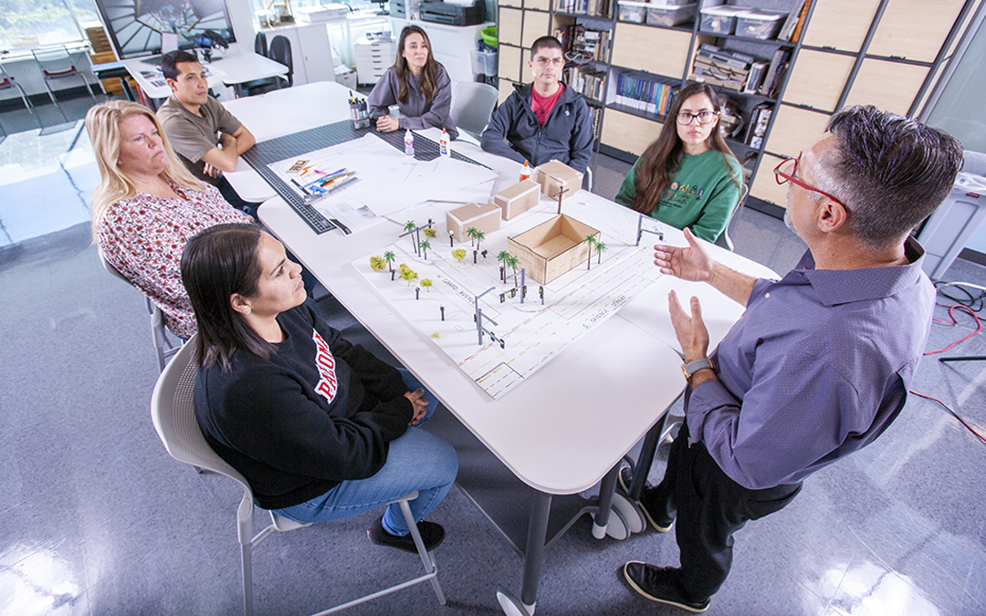 Palomar College Architectural Design Classroom with instructor and students