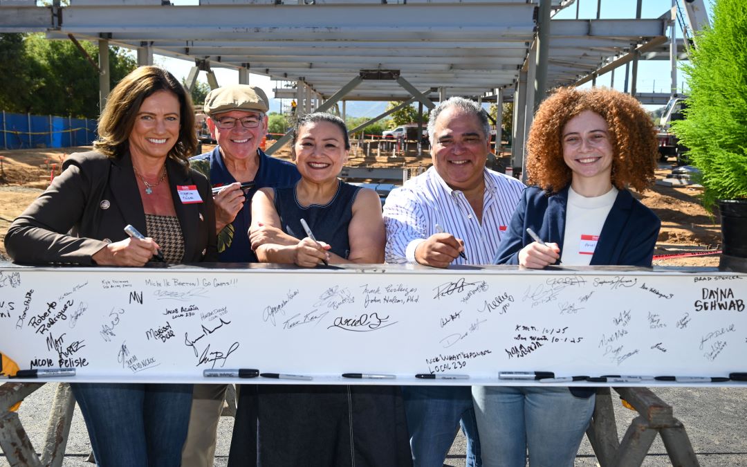 Palomar College Governing Board President Jacqueline Kaiser, Trustee Emeritus Mark Evilsizer, Superintendent/President Dr. Star Rivera-Lacey, Trustee Roberto Rodriguez, and Student Trustee Ariel Fridman