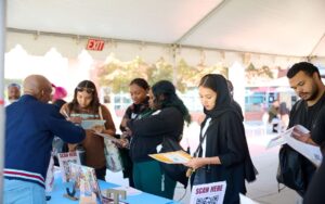 Students attending the CCC to HBCU caravan event at Palomar College