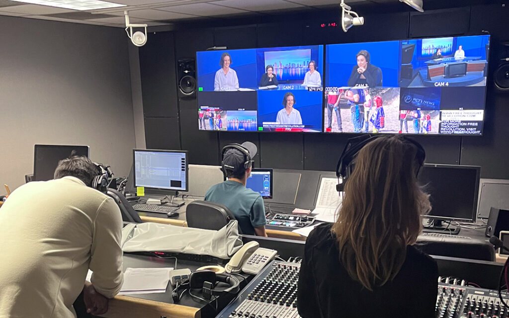 Nedia Studies students in the studio